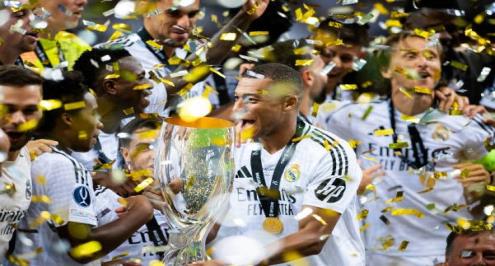 "بداية كبطل".. ماذا قالت الصحف العالمية عن تتويج ريال مدريد بالسوبر الأوروبي وظهور مبابي؟